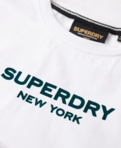 SUPERDRY SPORT LUXE GRAPHIC FITTED TEE | WHITE