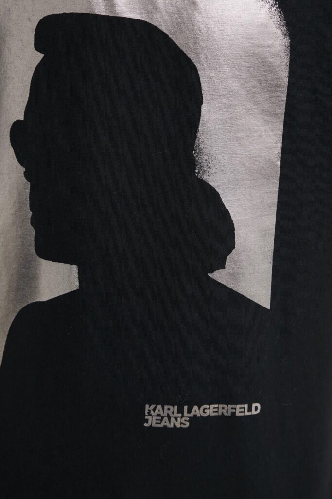 KARL LAGERFELD JEANS KLJ REG SS KARL TEE A1M17052 | BLACK