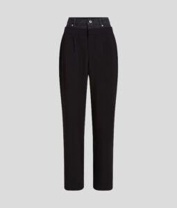 KARL LAGERFELD JEANS KLJ DENIM MIX MATERIAL PANT A1W10061 | BLACK