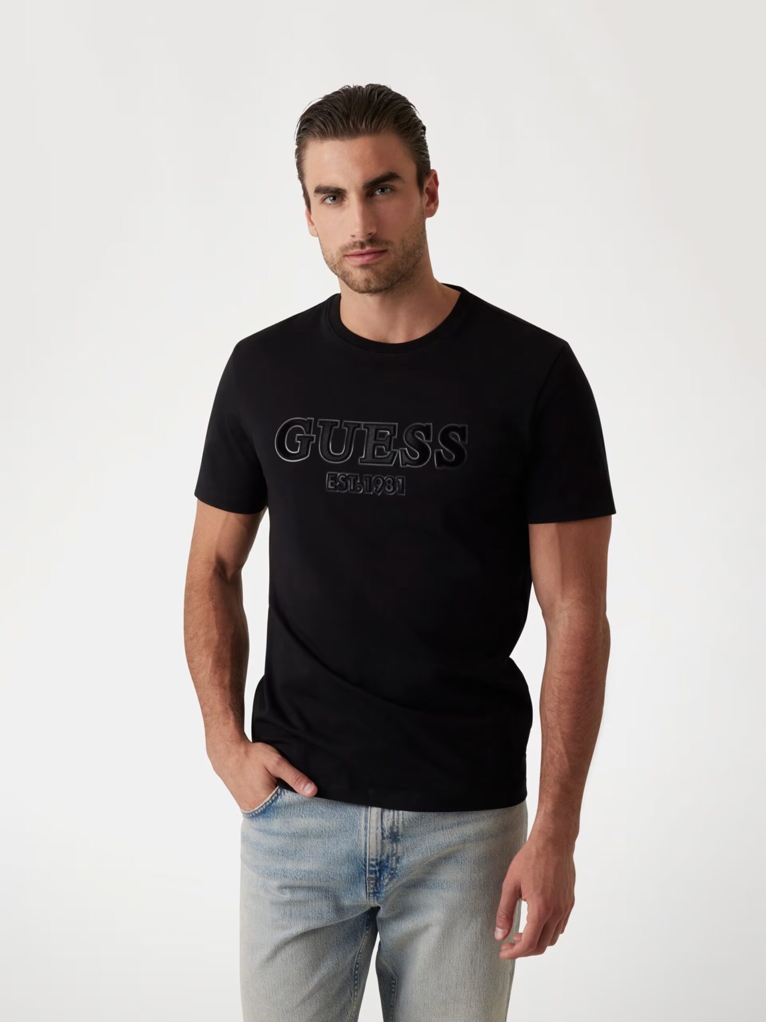 SS BSC VELVET LOGO TEE ΜΠΛΟΥΖΑ ΑΝΔΡΙΚΟ | WHITE