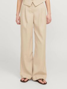 JXELLIS MIA STRUCTURED WIDE HW PANT TLR SN | BEIGE