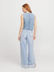 JXMAGGIE CUT OFF DENIM TOP DNM | LIGHT BLUE
