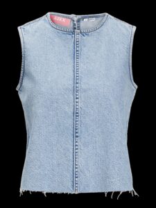 JXMAGGIE CUT OFF DENIM TOP DNM | LIGHT BLUE