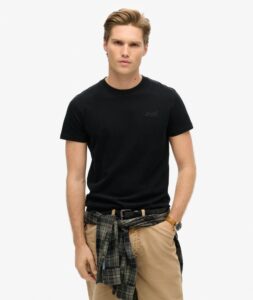 D1 OVIN ESSENTIAL LOGO EMB TEE ΜΠΛΟΥΖΑ ΑΝΔΡΙΚΟ | BLACK