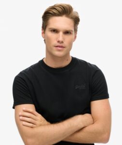 D1 OVIN ESSENTIAL LOGO EMB TEE ΜΠΛΟΥΖΑ ΑΝΔΡΙΚΟ | BLACK