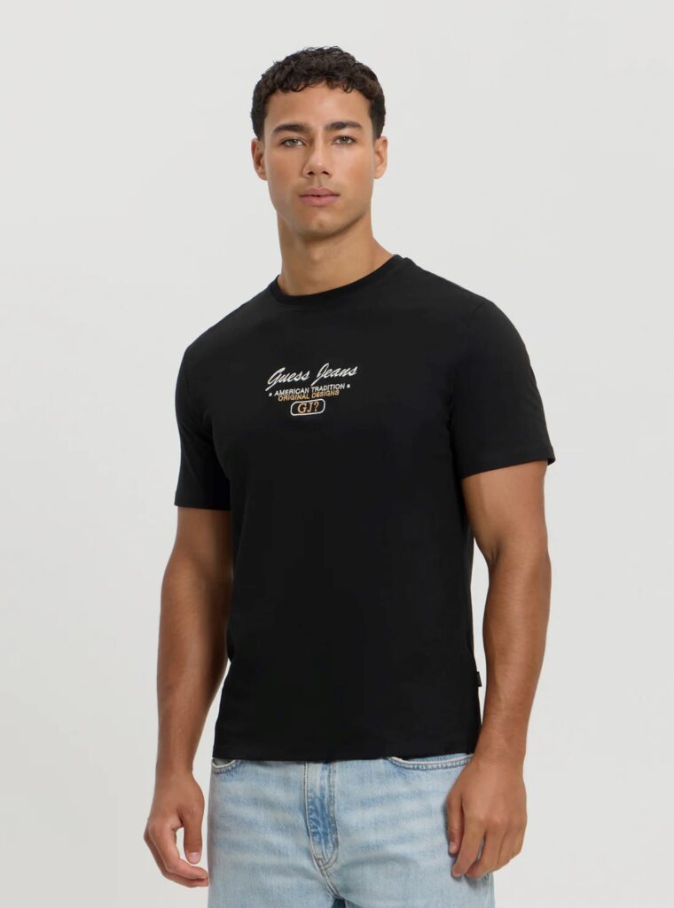 GJ SS CN SLIM SCRIPT TEE ΜΠΛΟΥΖΑ ΑΝΔΡΙΚΟ | BLACK