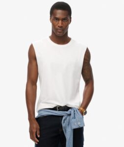 D3 OVIN RAW EDGE SLUB TANK ΜΠΛΟΥΖΑ ΑΝΔΡΙΚΟ | WHITE