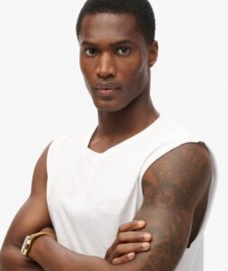 D3 OVIN RAW EDGE SLUB TANK ΜΠΛΟΥΖΑ ΑΝΔΡΙΚΟ | WHITE