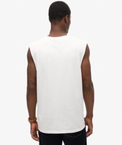 D3 OVIN RAW EDGE SLUB TANK ΜΠΛΟΥΖΑ ΑΝΔΡΙΚΟ | WHITE
