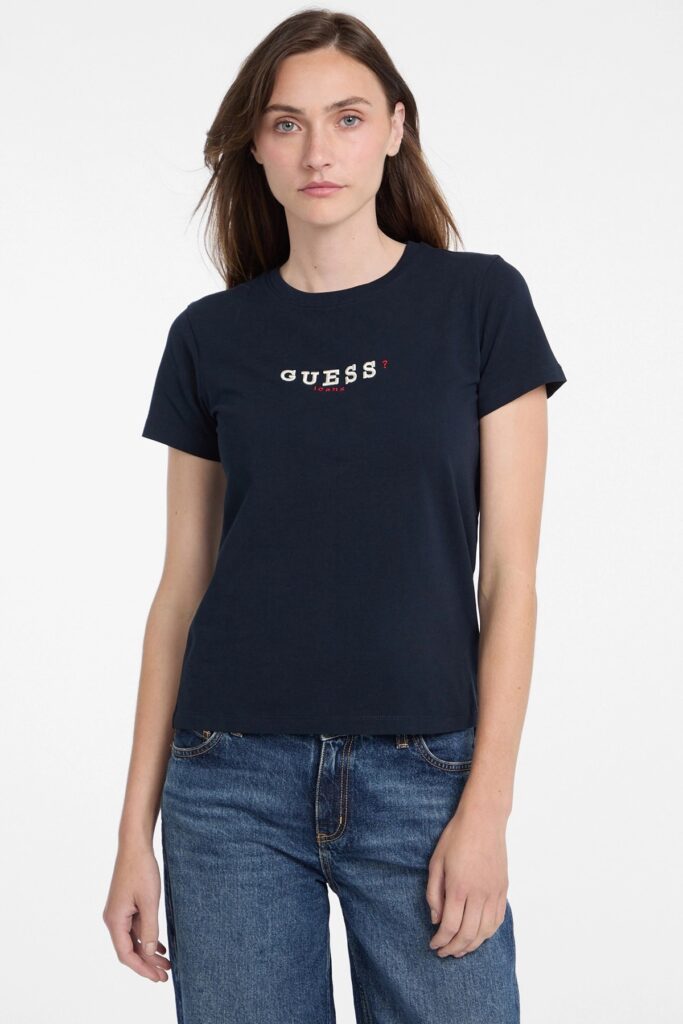 GJ SS CN REG 3D EMBR GUESS TEE ΜΠΛΟΥΖΑ ΓΥΝΑΙΚΕΙΟ | DARK BLUE