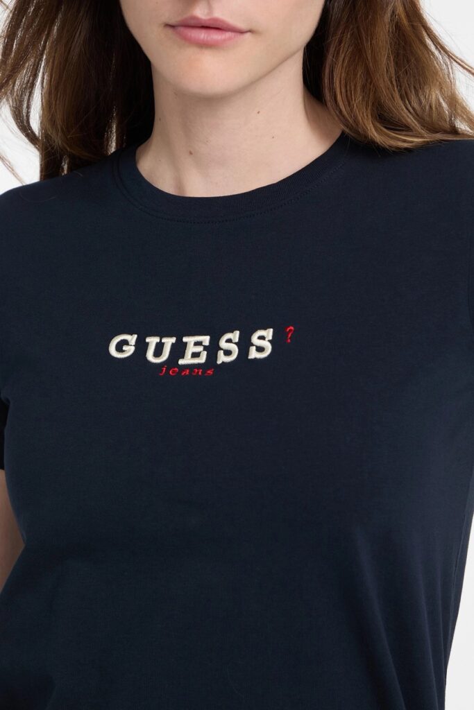 GJ SS CN REG 3D EMBR GUESS TEE ΜΠΛΟΥΖΑ ΓΥΝΑΙΚΕΙΟ | DARK BLUE