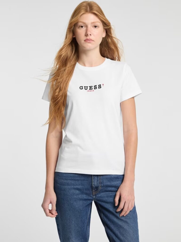 GJ SS CN REG 3D EMBR GUESS TEE ΜΠΛΟΥΖΑ ΓΥΝΑΙΚΕΙΟ | WHITE