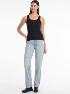 GJ TANK TOP SLIM RIB EMBRO ΜΠΛΟΥΖΑ ΓΥΝΑΙΚΕΙΟ | BLACK