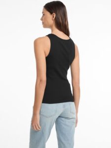 GJ TANK TOP SLIM RIB EMBRO ΜΠΛΟΥΖΑ ΓΥΝΑΙΚΕΙΟ | BLACK
