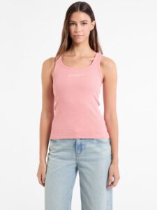 GJ TANK TOP SLIM RIB EMBRO ΜΠΛΟΥΖΑ ΓΥΝΑΙΚΕΙΟ | PINK