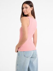 GJ TANK TOP SLIM RIB EMBRO ΜΠΛΟΥΖΑ ΓΥΝΑΙΚΕΙΟ | PINK