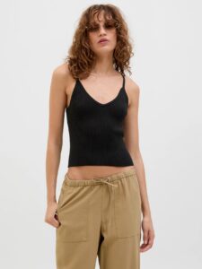 JJXX JXESTHER TIGHT SHORT TOP KNIT | BLACK