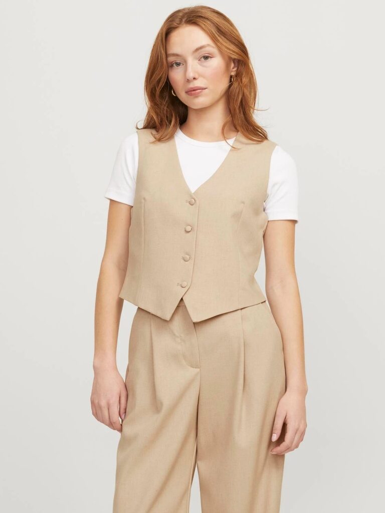 JJXX JXELLIS STRUCTURED WAISTCOAT TLR | BEIGE