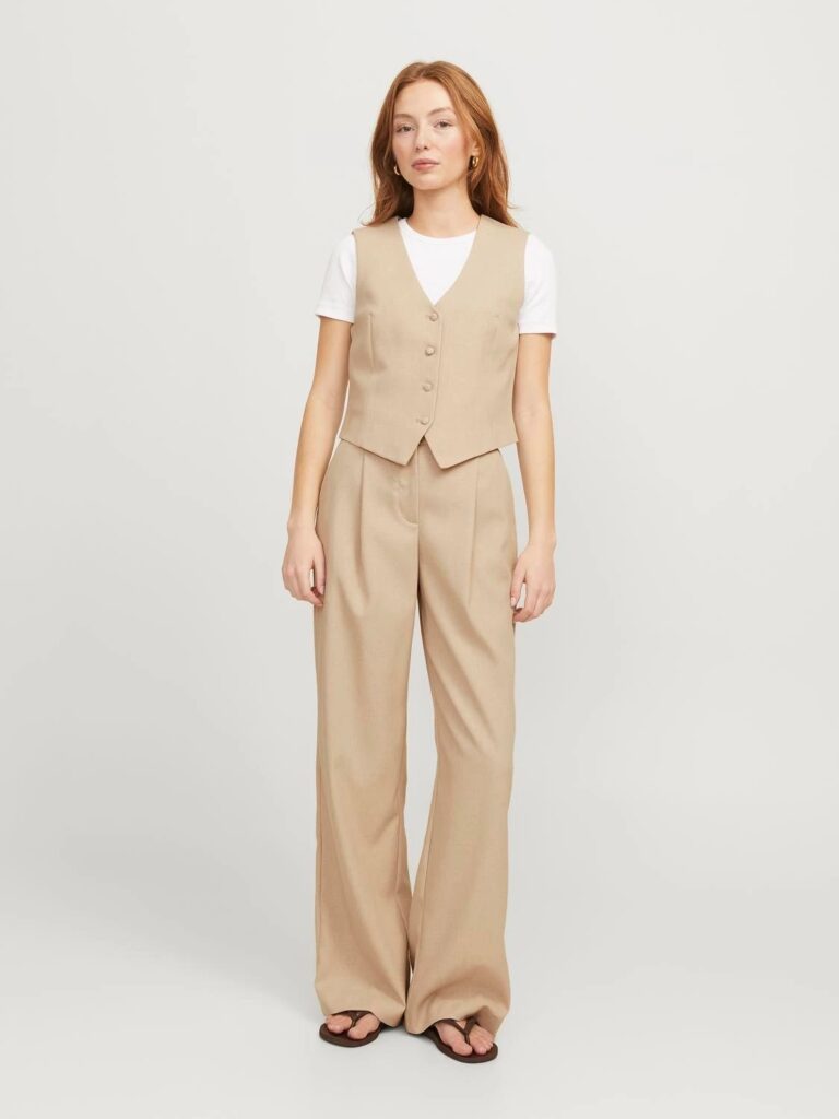 JJXX JXELLIS STRUCTURED WAISTCOAT TLR | BEIGE