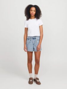 JJXX JXCELEN HW PAPERBAG DENIM SHORTS DNM | LIGHT BLUE
