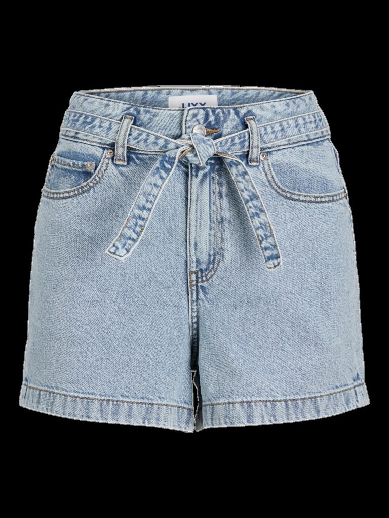 JJXX JXCELEN HW PAPERBAG DENIM SHORTS DNM | LIGHT BLUE