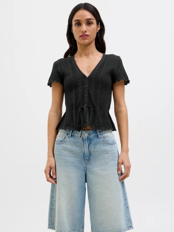 JJXX JXZURI SS TOP KNIT | BLACK
