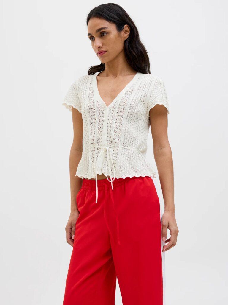 JJXX JXZURI SS TOP KNIT | OFF WHITE