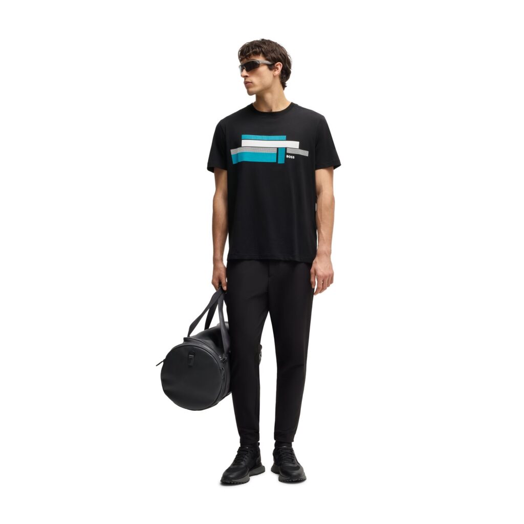 BOSS JERSEY TEE GLAMPING 50538923 | BLACK