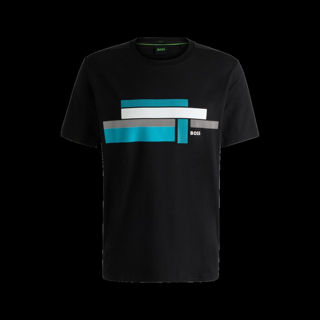 BOSS JERSEY TEE GLAMPING 50538923 | BLACK