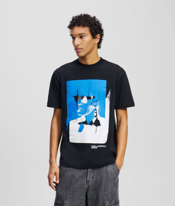 KARL LAGERFELD JEANS KLJ REG SS KARL TEE A2M17036 | BLACK