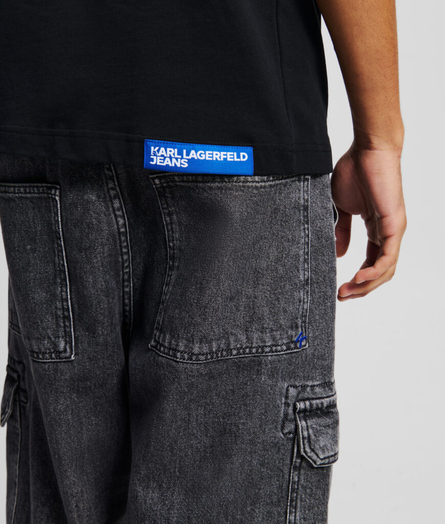 KARL LAGERFELD JEANS KLJ REG SS KARL TEE A2M17036 | BLACK