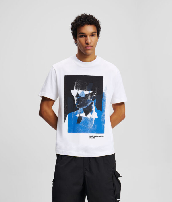 KARL LAGERFELD JEANS KLJ REG SS KARL TEE A2M17036 | WHITE