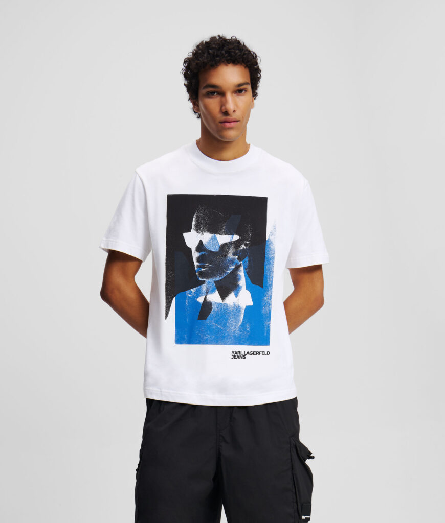 KARL LAGERFELD JEANS KLJ REG SS KARL TEE A2M17036 | WHITE