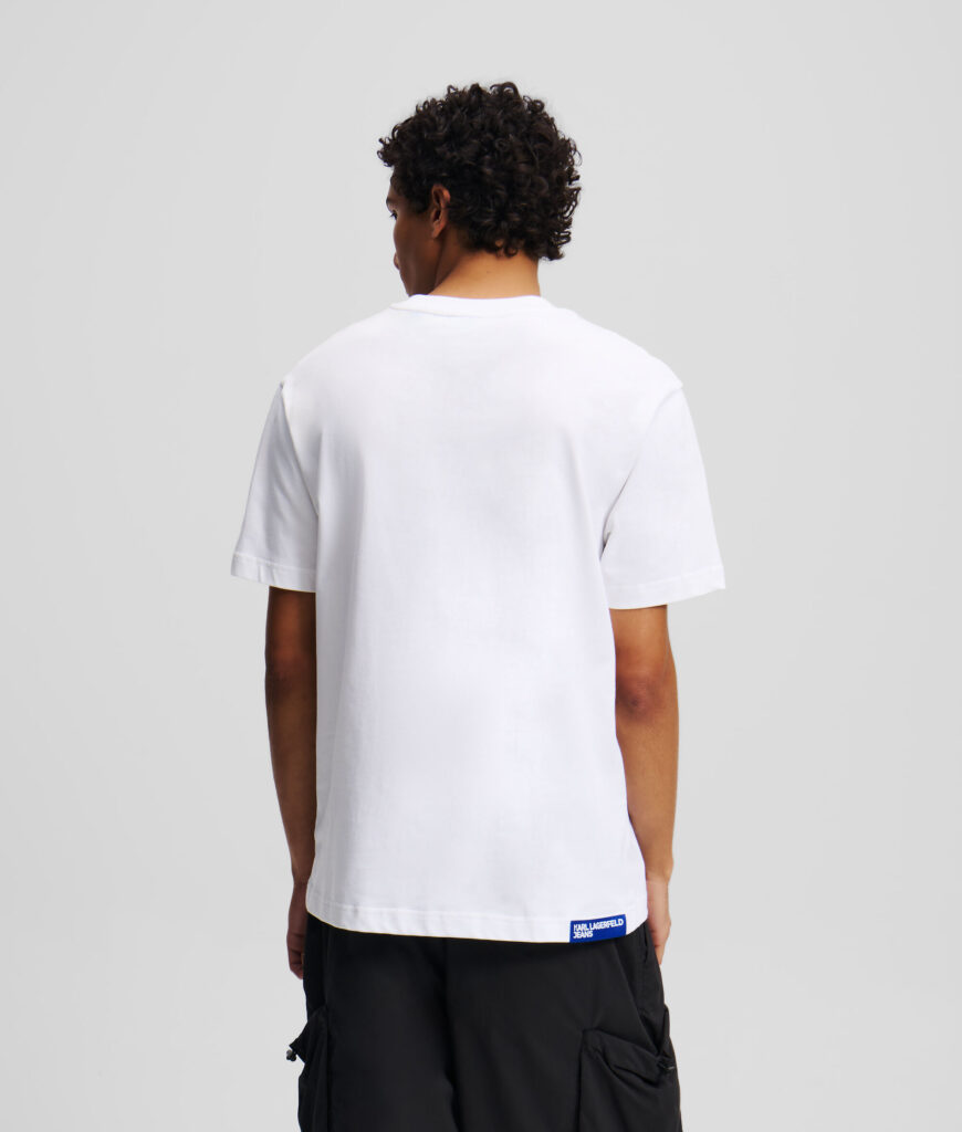 KARL LAGERFELD JEANS KLJ REG SS KARL TEE A2M17036 | WHITE