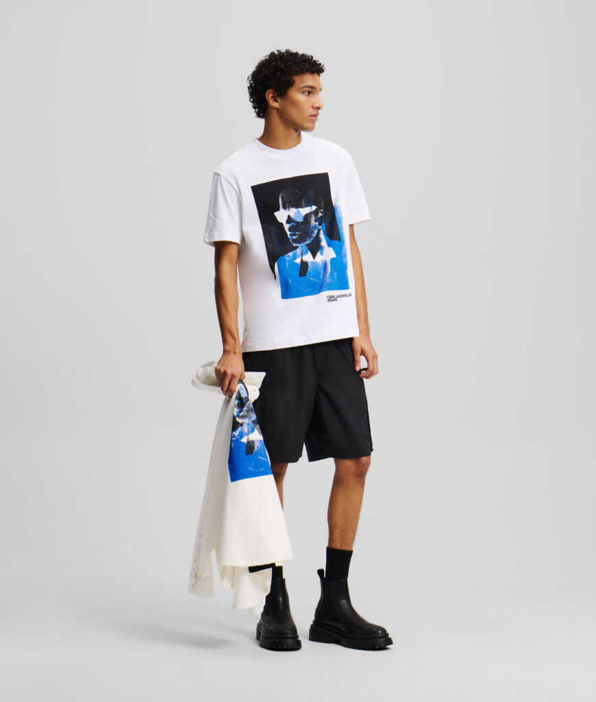 KARL LAGERFELD JEANS KLJ REG SS KARL TEE A2M17036 | WHITE