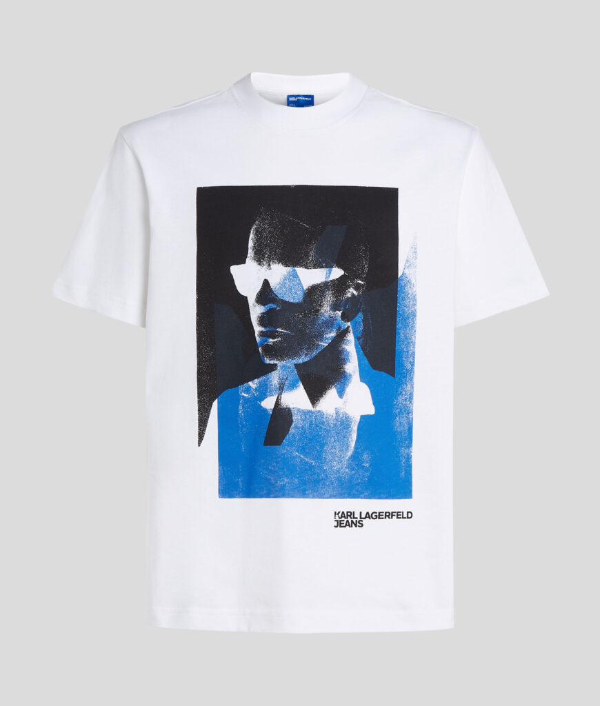 KARL LAGERFELD JEANS KLJ REG SS KARL TEE A2M17036 | WHITE