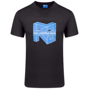KARL LAGERFELD JEANS KLJ REG SS CUBE LOGO TEE A2M17037 | BLACK