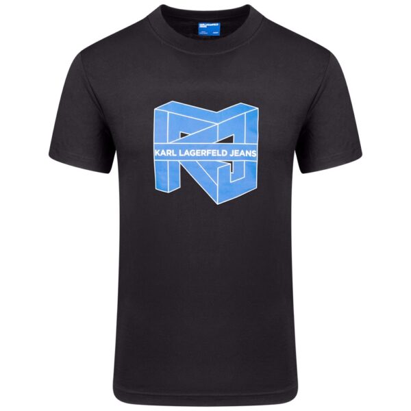 KARL LAGERFELD JEANS KLJ REG SS CUBE LOGO TEE A2M17037 | BLACK