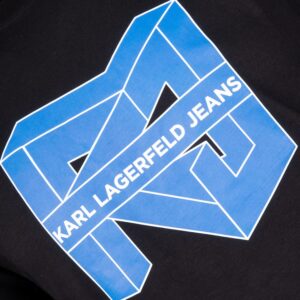 KARL LAGERFELD JEANS KLJ REG SS CUBE LOGO TEE A2M17037 | BLACK
