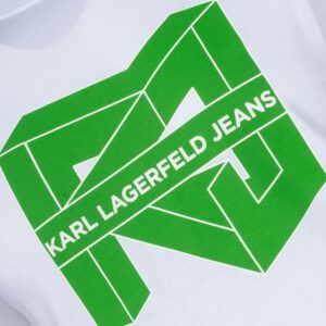 KARL LAGERFELD JEANS KLJ REG SS CUBE LOGO TEE A2M17037 | WHITE