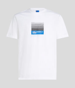 KARL LAGERFELD JEANS KLJ REG BOX FADE LOGO TEE A2M17041 | WHITE