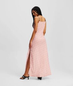 KARL LAGERFELD JEANS KLJ MESH  DRESS AOP | WHITE