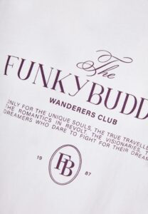 FUNKY BUDDHA ΓΥΝΑΙΚΕΊΑ ΜΠΛΟΎΖΑ ΚΟΝΤΌ ΜΑΝΊΚΙ ΜΕ ΤΎΠΩΜΑ | WHITE