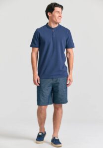 FUNKY BUDDHA ΑΝΔΡΙΚΉ ΜΠΛΟΎΖΑ ΜΕ ΓΙΑΚΆ ΠΌΛΟ | DARK BLUE