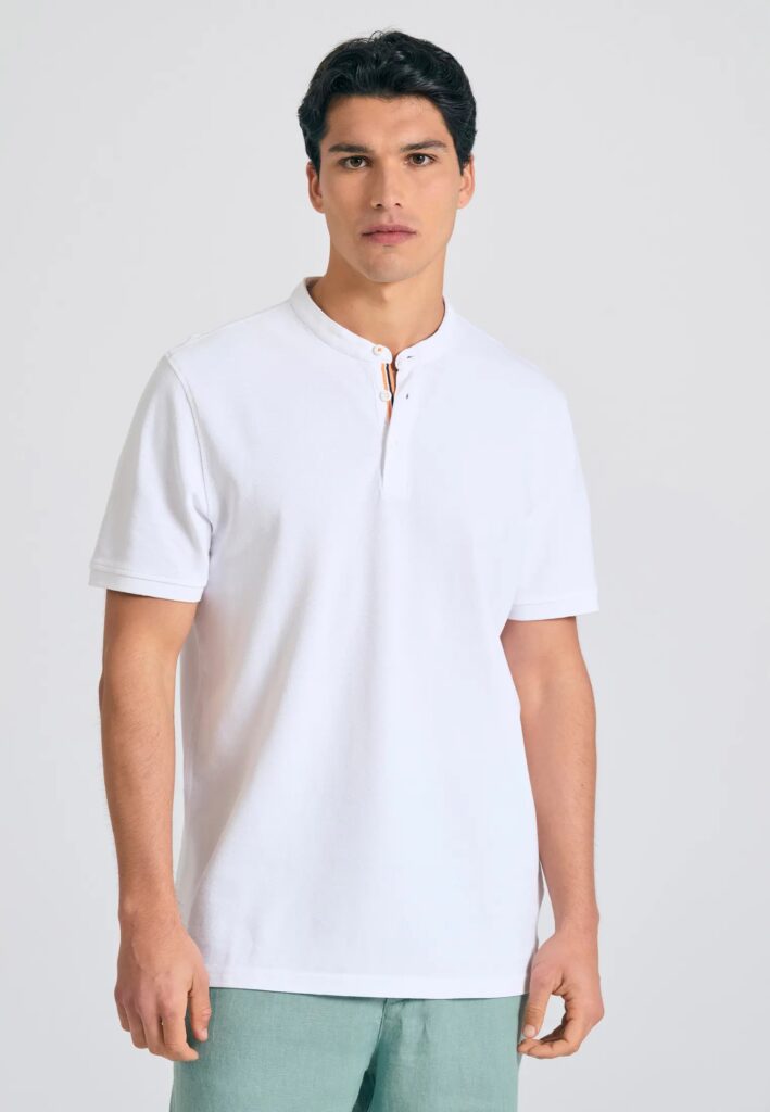 FUNKY BUDDHA ΑΝΔΡΙΚΉ ΜΠΛΟΎΖΑ ΜΕ ΓΙΑΚΆ ΠΌΛΟ | WHITE