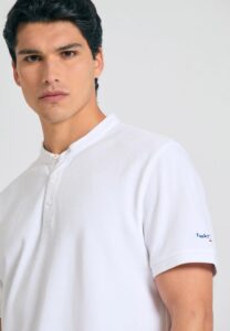FUNKY BUDDHA ΑΝΔΡΙΚΉ ΜΠΛΟΎΖΑ ΜΕ ΓΙΑΚΆ ΠΌΛΟ | WHITE