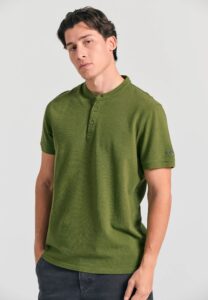 FUNKY BUDDHA ΑΝΔΡΙΚΉ ΜΠΛΟΎΖΑ ΜΕ ΓΙΑΚΆ ΠΌΛΟ | KHAKI