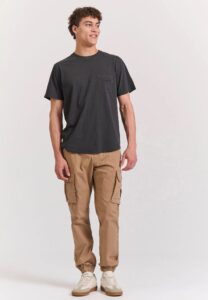 FUNKY BUDDHA ΑΝΔΡΙΚΉ ΜΠΛΟΎΖΑ ΚΟΝΤΌ ΜΑΝΊΚΙ BASIC | ANTHRACITE