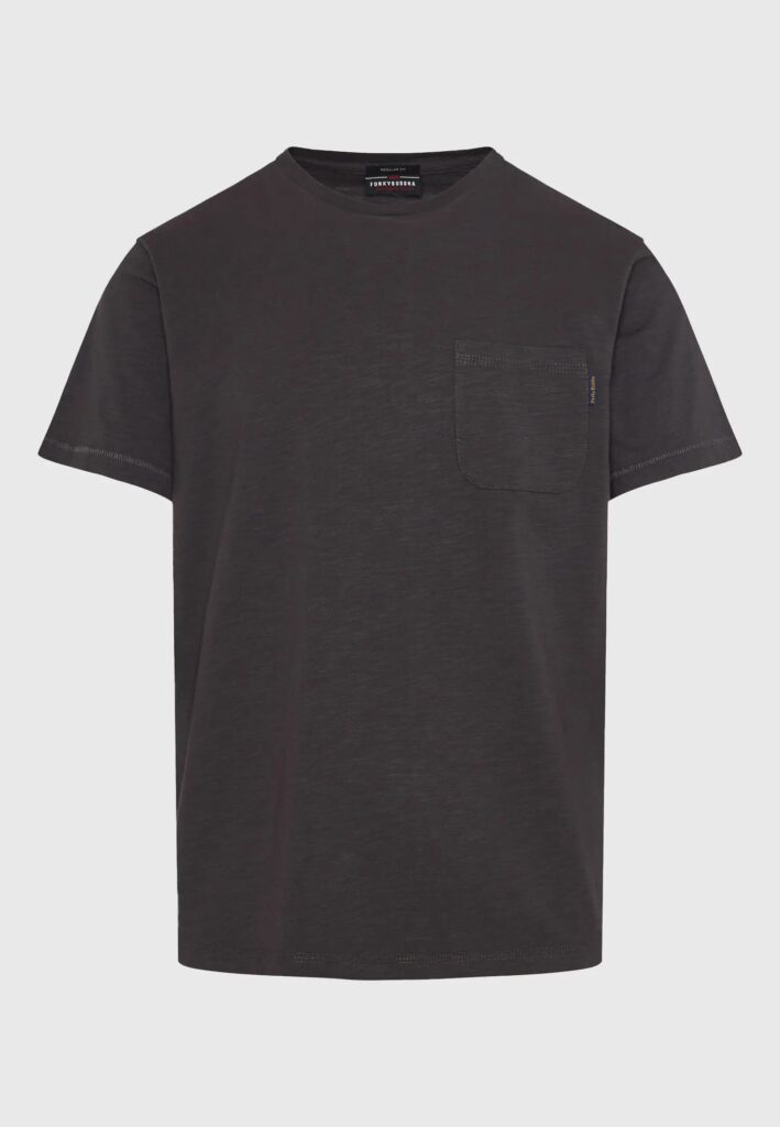 FUNKY BUDDHA ΑΝΔΡΙΚΉ ΜΠΛΟΎΖΑ ΚΟΝΤΌ ΜΑΝΊΚΙ BASIC | ANTHRACITE