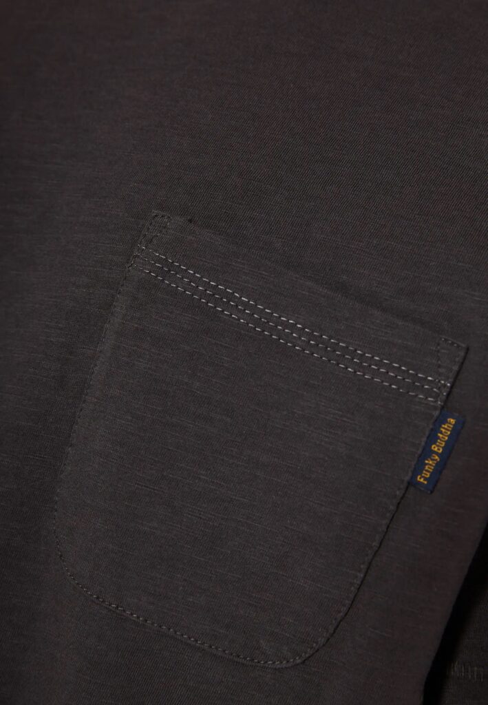 FUNKY BUDDHA ΑΝΔΡΙΚΉ ΜΠΛΟΎΖΑ ΚΟΝΤΌ ΜΑΝΊΚΙ BASIC | ANTHRACITE